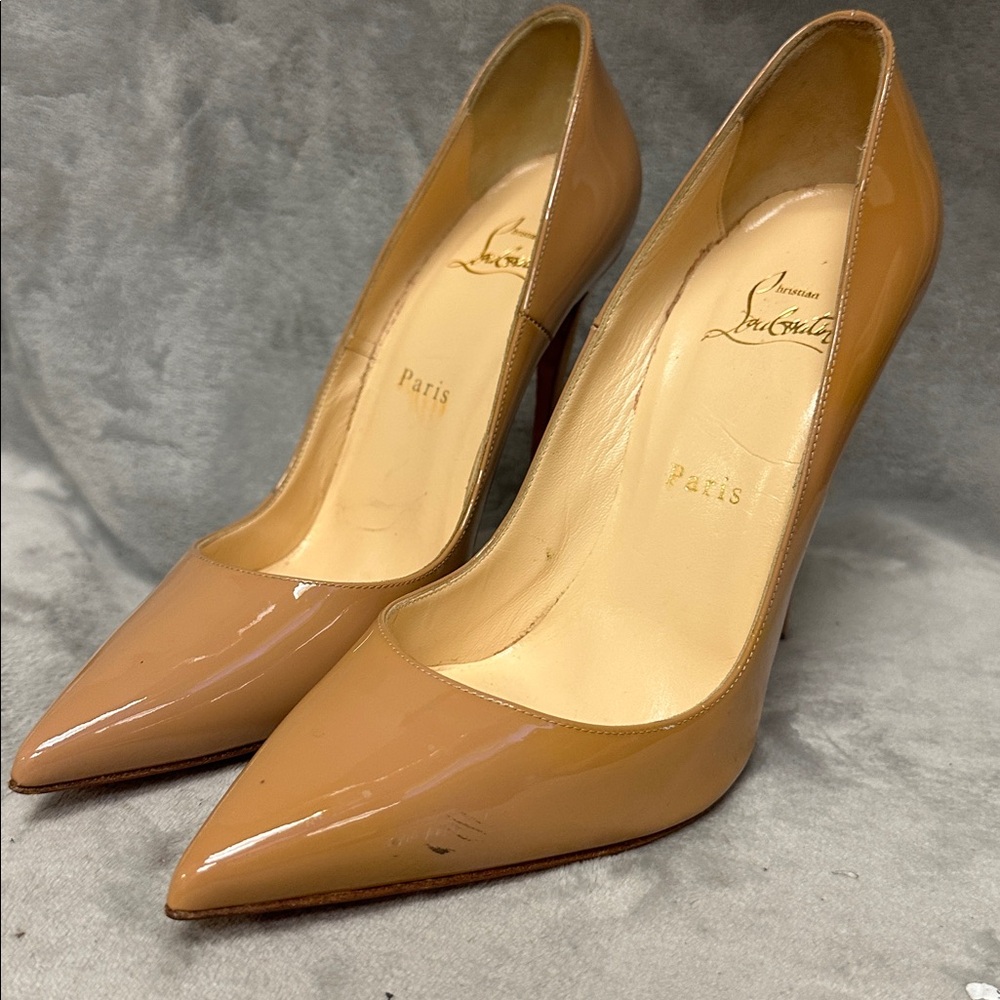 Christian Louboutin 120mm So Kate Patent Pointed-Toe Pumps Size 38 1/2 - Picture 11 of 11
